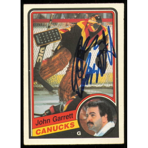 John Garrett Autographed 1984-85 O-Pee-Chee Card #317 Vancouver Canucks SKU #255063