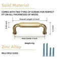 thumbnail image 6 of Goo-Ki 3" Hole Center Champagne Bronze Kitchen Cabinet Handles, Closet Classic Zinc Alloy Drawer Pulls Dresser Hardware for Bedroom， 6 Pack, 6 of 8