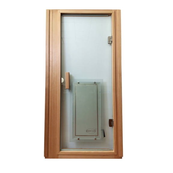 Infrared Sauna, One-person sauna room front wall (W632S00002), Natural Sauna Room,Solid Wood Home Sauna, Bath & Faucets Saunas One-person sauna room front wall (W632S00002)