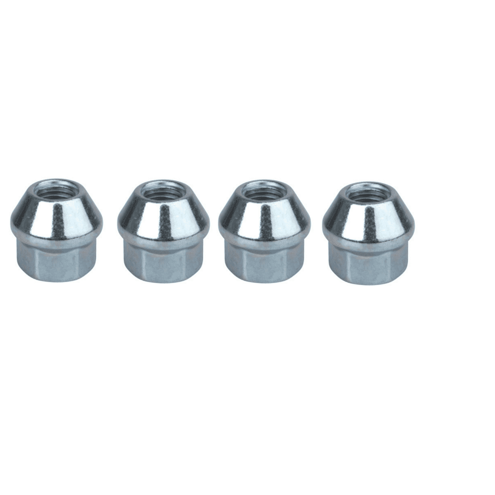 4 Pack Tusk Factory Style Tapered Chrome Lug Nut 10mm x 1.25mm Thread Pitch