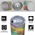 thumbnail image 4 of Pioneer Flower Floral Print Pattern 20oz Skinny Tumbler with Straw & Lid, Double Wall Vacuum Insulated Cup, Leak-Proof, Cup Holder Friendly, Hot 6H Cold 12H, 4 of 6