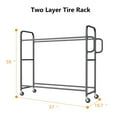 thumbnail image 6 of Heavy-Duty Adjustable Tire Rack – Supports Up to 500 lbs Mobile Tire Storage Organizer for 8+ Tires | Built with Industrial-Gauge Steel, 6 of 7