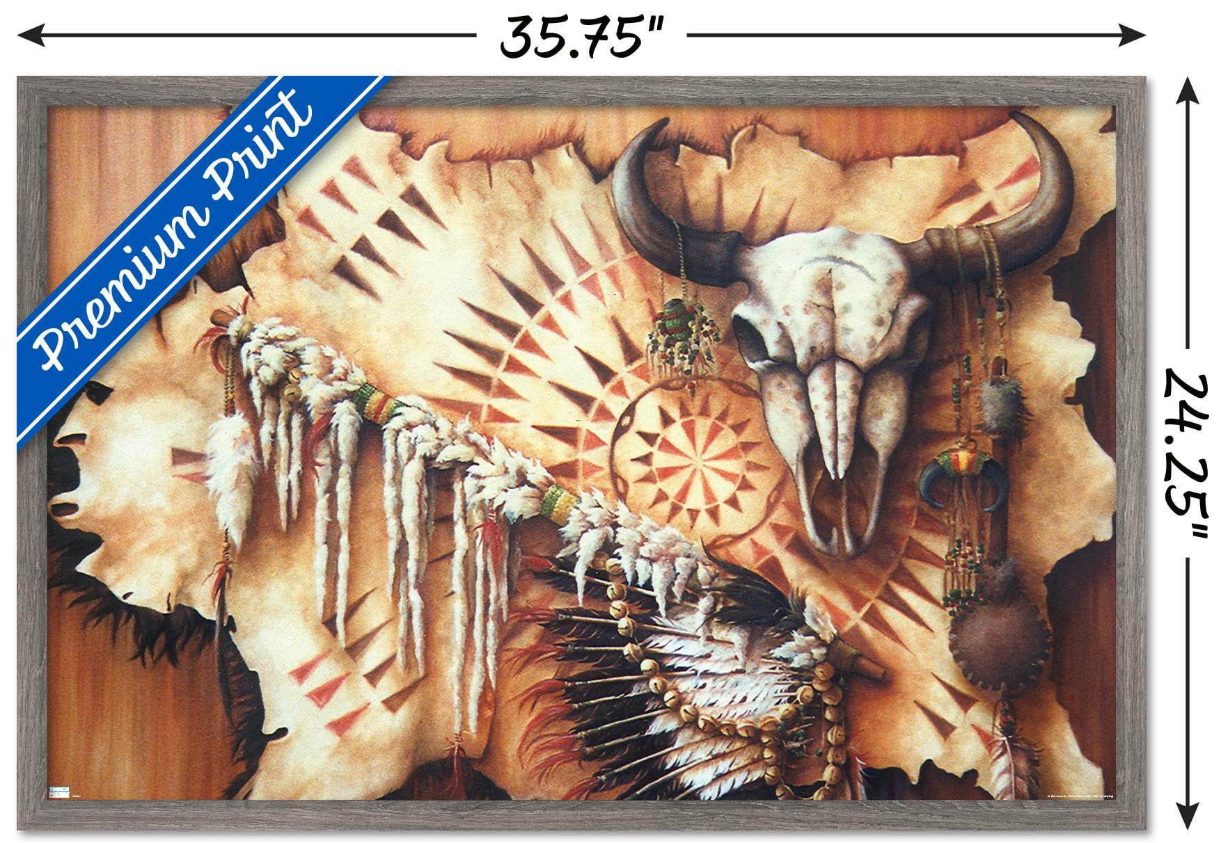 Teri Rosario - Plains Medicine Wall Poster, 22.375" x 34", Framed