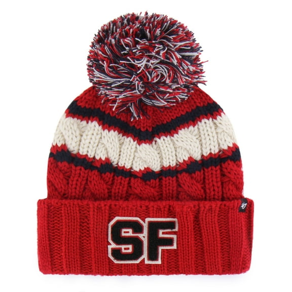Women's '47  Scarlet San Francisco 49ers Emma Cuffed Knit Hat with Pom