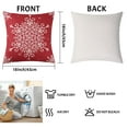 thumbnail image 5 of Christmas Pillow Covers 18x18 Inch Set of 4 Farmhouse Red Pillow Covers Holiday Decorations Winter Decorative Throw Pillow Cases Polyester Linen Fabric Pillowcases for Sofa Couch, 5 of 7