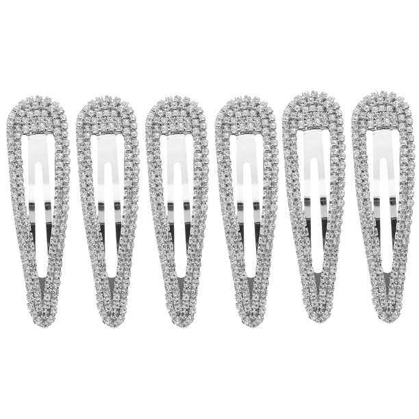KAKOWELY 6 pinzas para el pelo con diamantes de imitación para boda, elegantes pasadores para el pelo, tocado de novia