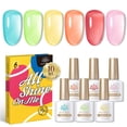 thumbnail image 2 of BORN PRETTY 6 Bottles 10ml Jelly Transparent Nail Gel Pink Nude Color Soak Off Gel Nail Polish for Manicure Gong Bohan LED, 2 of 2