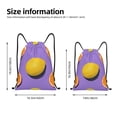 thumbnail image 4 of Kdxio Yellow Lemon And Orange Print Drawstring Backpack Bag,Waterproof Draw String Back Sack, Gym Drawstring Bags Swim Bag For Unisex, 4 of 9