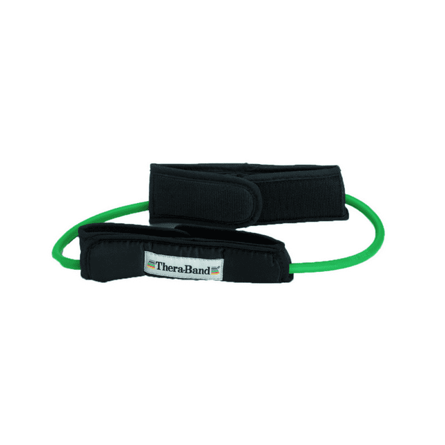Tube de Résistance - Boucle en Latex avec Poignets - 1 Pce - TheraBand (Vert)