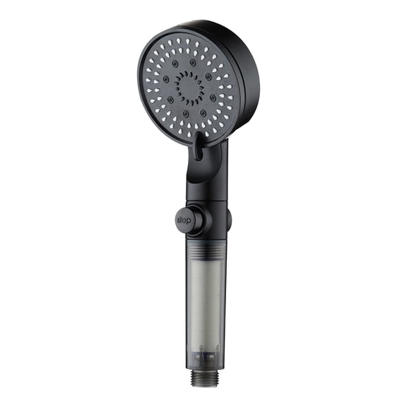 High Pressure Handheld Showerhead Black 5 Modes, ABS Wall Mount Shower For Elderly Children Home Gym Hotel