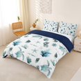thumbnail image 3 of spefrowx Watercolor Sea Turtle Bedding for Women, Sky Blue Anchor Shipwheel Coral Duvet Cover Full, Navy Reversible, 3pcs, 1 Duvet Cover and 2 Pillowcases, 3 of 6