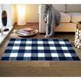 thumbnail image 3 of 2' x 4' Navy and White Buffalo Plaid Washable Floor Mat, 3 of 6