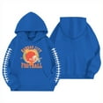 thumbnail image 3 of WhouRiu Big Girls Hoodies and Sweatshirts Long Sleeve Baseball Print Pullover Outerwear Hooded Tops Blue,Sizes 11-12, 3 of 3