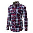 thumbnail image 2 of QUINDOS Shirts for Men 2024,Men's Fall And Winter Fashion Casual Cotton Print Turn-down Collar Button Long Sleeve Comfort Vacation T Shirt, 2 of 9