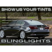 For Acura RLX Tinted Tail Lamps Lights Overlay Kit Smoked Protection Film