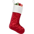 thumbnail image 3 of Personalization Mall Cozy Quilt Christmas Stocking - Red, 3 of 6