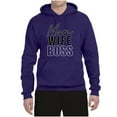 thumbnail image 2 of Wild Bobby, Mom Wife Boss Mother's Day Unisex Hoodie Sweatshirt, Purple, X-Large, 2 of 6