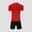 Red, variant on Boys Active Shorts Sets Size 6, Performance Shirt Athletic Basketball Shorts Sport Outfit 2-Piece White(5-13T)