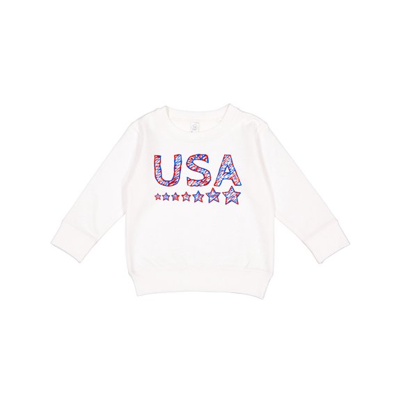 Inktastic Fourth of July USA Red, White, and Blue Toddler Sweatshirt