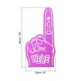 thumbnail image 2 of Uxcell 18 Inch Giant Foam Finger, We Are #1 EVA Cheerleading Fingers for Celebration Sports Games Party, Pink 2Pcs, 2 of 5
