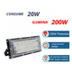 thumbnail image 2 of Reflector Led 20w Luminario Exterior Carcasa Negro Luz Blanco frío 5 pzs, 2 of 5