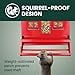Perky-Pet Squirrel-Be-Gone II Country House Bird Feeder with Weathervane - 8 lb Seed Capacity - Squirrel Proof Wild Bird Feeder for Outdoors - Durable Construction - Rustic Outdoor Decor - 338, Red