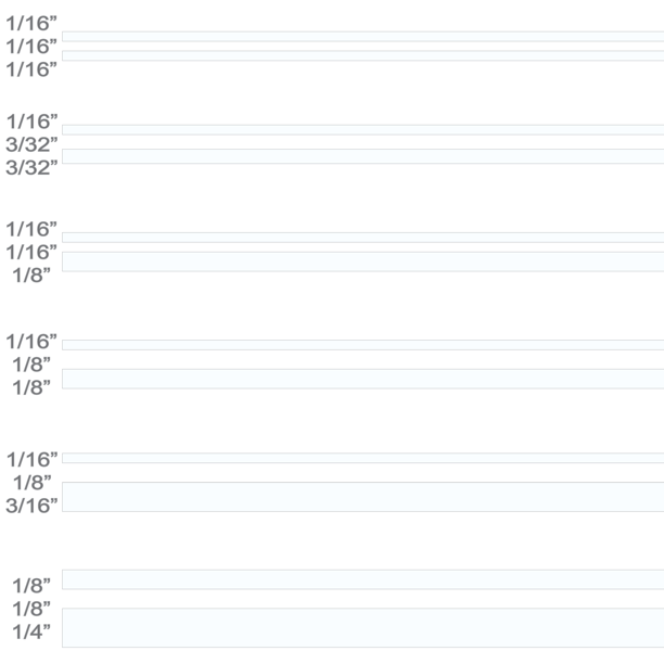 Double Pinstripes (Matte White) 1/16" 1/16" 1/16" Custom Vinyl