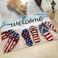 thumbnail image 2 of CMrtew Patriotic Welcome Mats | Heavy-Duty Fade-Resistant Indoor/Outdoor Door Mats | 4th of July Decor with Flag & Star for Porch, Patio, Front Door Entryway, 2 of 9