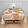 thumbnail image 3 of Fall Pumpkins and Birds Pattern Square Tablecloth,Waterproof Square Table Cover,Wipeable Spillproof Washable Table Cover for Home Kitchen Party Decor 52"x52"(132x132cm), 3 of 6
