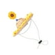 thumbnail image 3 of Sombrero de paja tejido para mascotas, bonito gorro ajustable hecho a mano para verano, para perros y gatos (flor amarilla S), 3 of 14