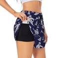 thumbnail image 3 of Lsque Abstract Skiing Printed Women's Running Shorts with Liner Pockets,Elastic Quick Dry Workout Athletic Gym Yoga Shorts,Womens High Waist Shorts-, 3 of 9