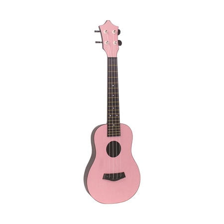 Acoustic Ukulele Toy ,Developmental Early Educational ,4 Adjustable Strings Portable ,Skill Improving Guitar ,Classical Instrument for Leisure Pink