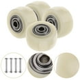 thumbnail image 5 of FUEENIRVA Beige Caster Wheels 4Pcs 1.49X1.49X0.90In Nylon Swivel, 5 of 8