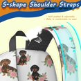 thumbnail image 5 of Dachshund and Rose White Pattern 17" Waterproof Oxford School Backpacks for Teens, S-Shape Padded Straps, for School, Travel, Hiking, Camping, 5 of 5