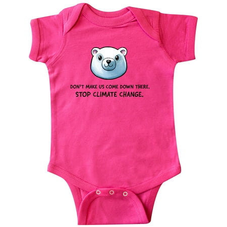 

Inktastic Don t Make Us Come Down There Stop Climate Change Polar Bear Gift Baby Boy or Baby Girl Bodysuit