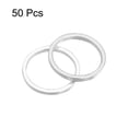 thumbnail image 3 of Unique Bargains 50 Pack 10mm Brass Hollow Circle Bezel Round Linking Rings(Bright Silver), 3 of 4