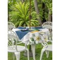 thumbnail image 3 of Outdoor Tablecloth with Umbrella Hole for Patio/Picnic/Party/Camping, Spring Flowers Waterproof Table Cloth Round Cover Washable, Watercolor Floral Butterfly Botanical Farmhouse (Dia 60"), 3 of 8