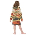 thumbnail image 4 of FORMRS Niños Bathrobe Unisex Hooded Robe Soft Plush Pajamas Sleepwear, Size 2-3T, Abstract Desert Pattern, 4 of 7