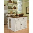 thumbnail image 2 of Homestyles Monarch Wood Kitchen Island Set in Off White, 2 of 17