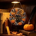 thumbnail image 6 of DIY Halloween Witch Hat Black Cat Pumpkin Wreath Diamond Painting Suncatcher Hanging Ornament Kit, Pearl Round Acrylic Sun Catcher, Diamond Art Decor for Fall Window Front Door Holiday Gift, 6 of 6