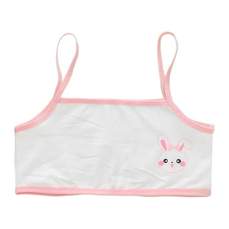 Girls Training Bras Crop Top Bra Seamless Sports Bra Training Camisole Style Lightweight Girls  Underwear Rose Gold 9 Years-13 Years