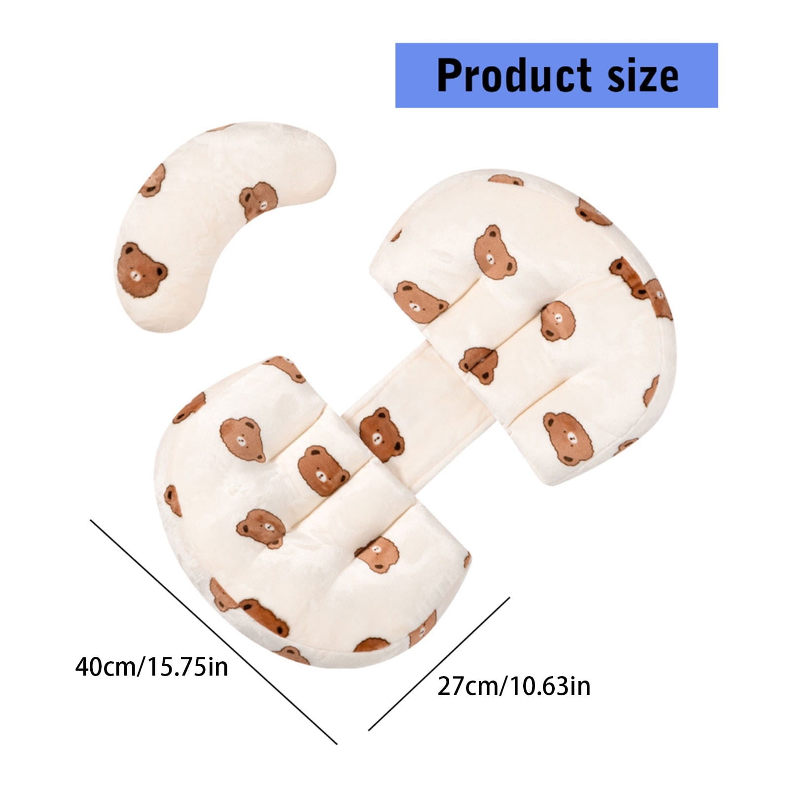 Pillows Printed Bear Pattern Soft Maternity Pillow Support for Back Belly of Pregnant Women Detachable Pillow