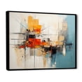 thumbnail image 2 of Designart "Blue Orange Bold Energy IV" Abstract Collages Floater Framed Canvas Wall Art, 2 of 7