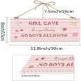 thumbnail image 2 of Girl Cave Hanging Signs and Plaques Funny Pink No Boys Allowed Wall Art Sign Water Proof Home Decor Accessory Door Craft Artwork Gifts 11.8x6inch PVC, 2 of 7