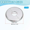 thumbnail image 2 of Uxcell Wall Split Flange ABS Round Self-Adhesive Escutcheon Plate Buckles Cover for Water Pipe Faucet Decoration 0.93" Silver, 2 of 7