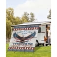 thumbnail image 4 of 4th of July RV Awning Sun Shade Screen 9'X7' Patriotic Eagle Mesh Sunscreen Red White and Blue Stars 250th Anniversary Awning Shade Screen with Zipper Completed Kits for RV Motorhome Camper, 4 of 7