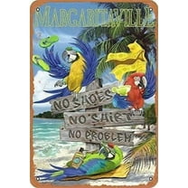 Margaritaville Nohoes Nohirt No Problem Pub Vintage Decor Poster Wall Art Decor Metal Metal Tin Sign 8x12 Inch