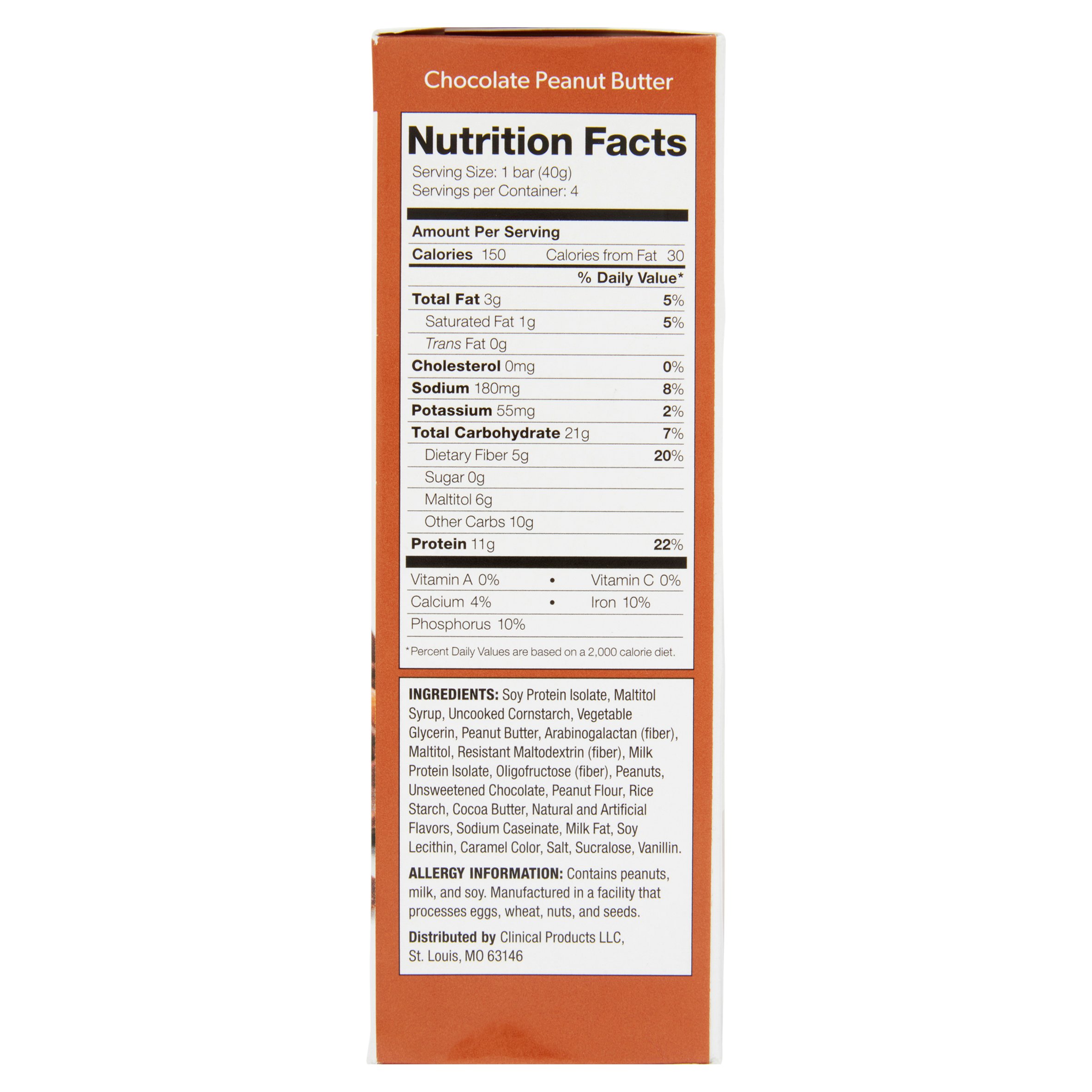 Extend Nutrition Chocolate Peanut Butter Bars, 4 Count - image 4 of 6
