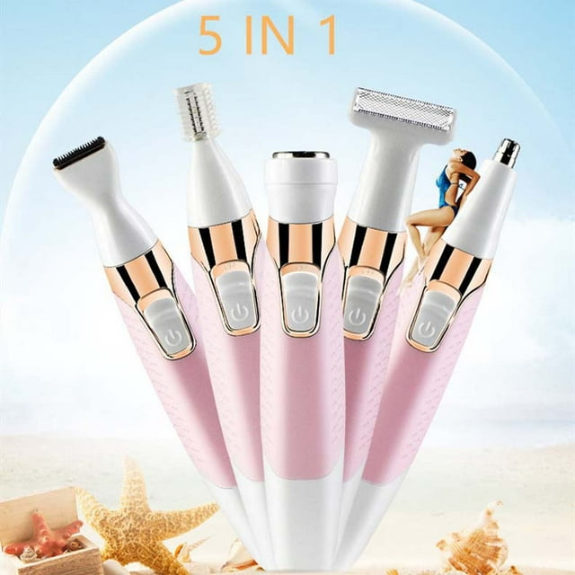 Fiudx Depiladora Facial 5 En 1, Resistente Al Agua y de Carga Rápida, Ideal para Todo Tipo de Piel, Práctica Herramienta de Cuidado Personal para Mujeres, Rendimiento Duradero.