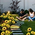 thumbnail image 3 of Outdoor Solar Sunflower Lights,Upgraded Led Solar Garden Lights With Real Looking Flowers Waterproof Solar Solar Decorative Stake Lights for Landscape Yard Patio Lawn Gifts for Women Mom, 3 of 8